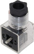 DIN 43650 Type A 3 Prong Solenoid Connector Plug w/LED Light, Compatible w/ 12V & 24V