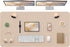 Bloss Extra Large Desk Mat 55" x 24", Non-Slip Dressing Table Cover