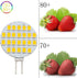 GRV G4 Bi Pin Base Halogen Replacement Bulb, 24-2835SMD LED, Super Bright, DC12V Dimmable, Warm White, Pack of 20