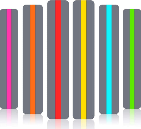 Guided Reading Strips Highlight Strips Colored Overlay Bookmarks Help with Dyslexia for Crystal Children (6 Pieces)