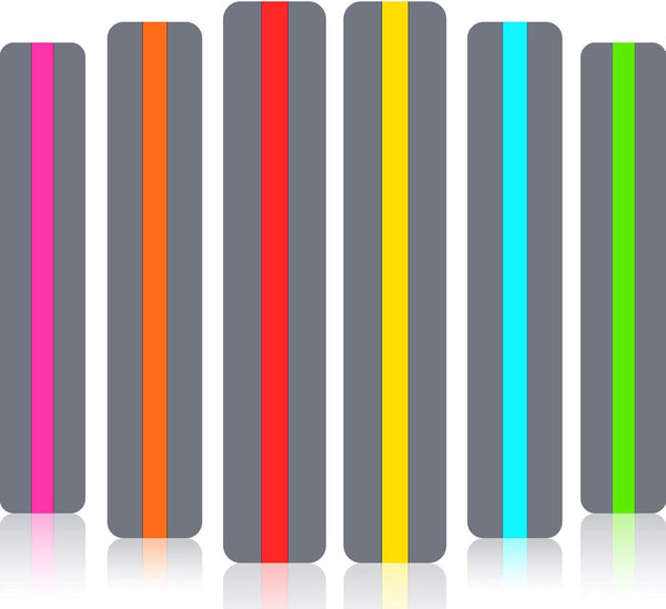 Guided Reading Strips Highlight Strips Colored Overlay Bookmarks Help with Dyslexia for Crystal Children (6 Pieces)