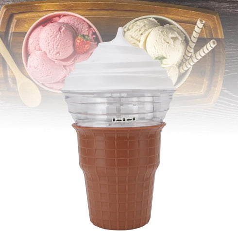 Mrisata 5V DIY Ice Cream Maker Machine Beginner-Friendly Safe ABS PP Material USB Plug in for Homemade Ice Cream Sorbet