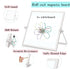 Magnetic Dry Erase Board Calendar, Easy to Clean Desktop Double Side Monthly Whiteboard with Stand, 10" x 10" Portable