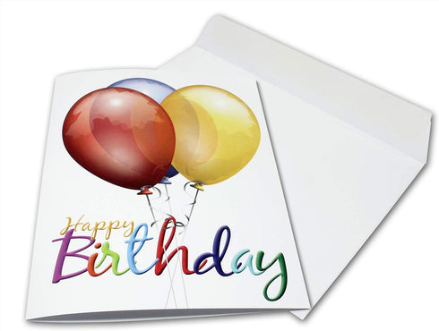 Small World Greetings Large Happy Birthday Card, Blank Inside with Envelope, 11.75" x 9"