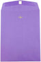 JAM PAPER 9 x 12 Colored Envelopes with Clasp Closure, Violet Purple Recycled, 25/Pack