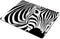 SSOIU Customized Rectangle Non-Slip Rubber Mousepad, Zebra Striped Print
