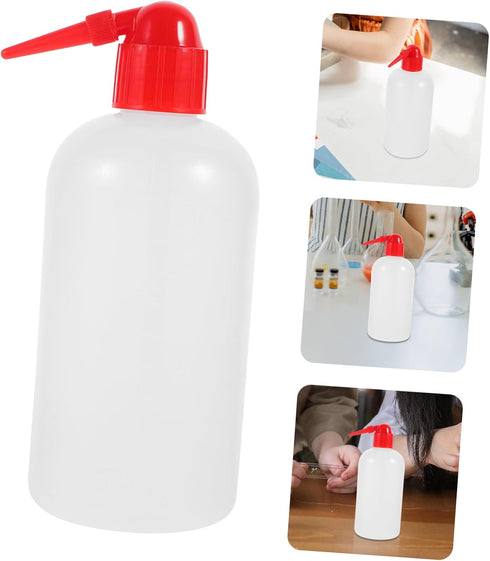 2Pcs Sosoport Narrow Mouth Wash Bottle Portable Laboratory Wash Bottle with Scale for Precise Measurement Lab Cleaning