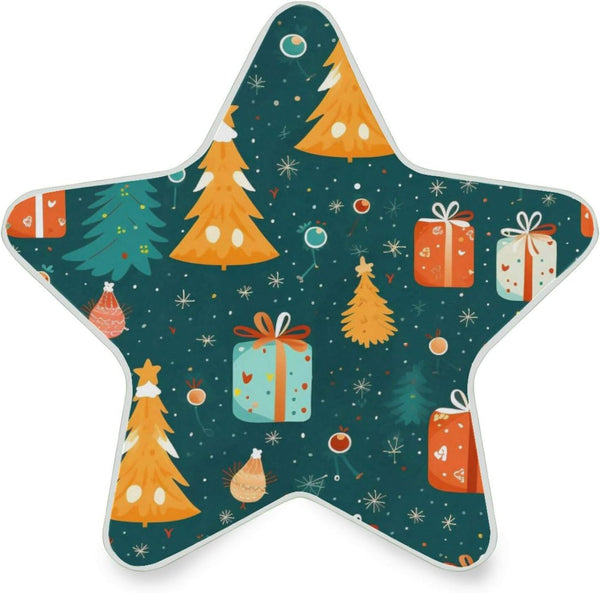ALAZA Christmas Tree Snowflake Xmas Green Star Shaped LED Night Light Dusk