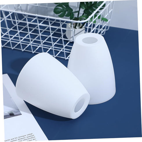 Set 2 E14 4.52X3.93X1.96 Inch Uonlytech Plastic Lampshade of for Desk Lamp Base Small Table Lamp Shade Replacement