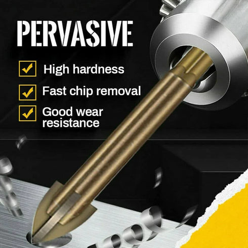 Efficient Universal Drilling Tool 5pcs, High-Grade Alloy Drill Bit Set for Tile, Ceramic, Wall Drilling Auxiliary