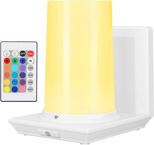 HONWELL Wall Lamp Battery Operated Wall Sconce for Bedroom Multi Color LED