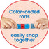 hand2mind Reading Rods Alphabet & Phonemic Awareness, Word Building Activities, Letter Blocks, CVC Words