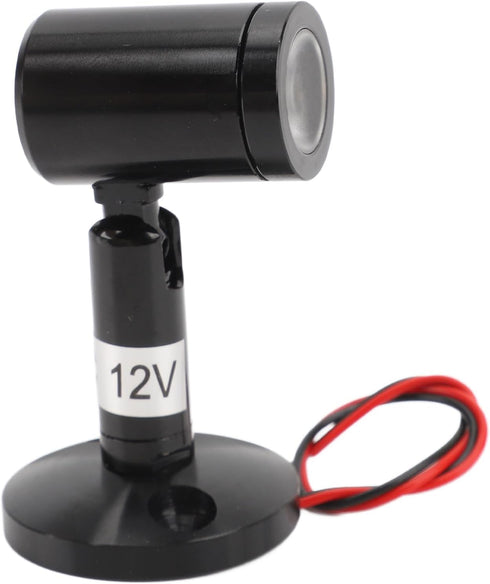2PCS 12V Mini LED Spot Lights, Aluminum DC Rotatable LED Accent Spotlight for Showcase Display Cabinet Bedside Boat