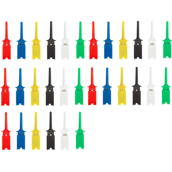 6 Colors Mini SMD IC Test Hook Clip Grabbers, 30Pcs for Electronic Experiment