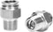 Push to Connect Fitting - 304 Stainless Steel Male Straight 3/8" Tube OD x 1/4" NPT Thread (Pack of 2)