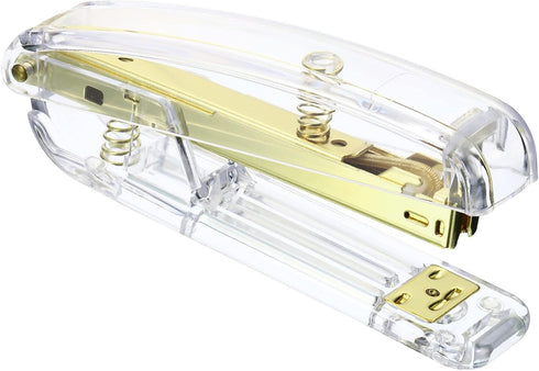 PATIKIL Acrylic Stapler, Stylish Manual Desktop Accessories for Home, Classroom, Office, Gold