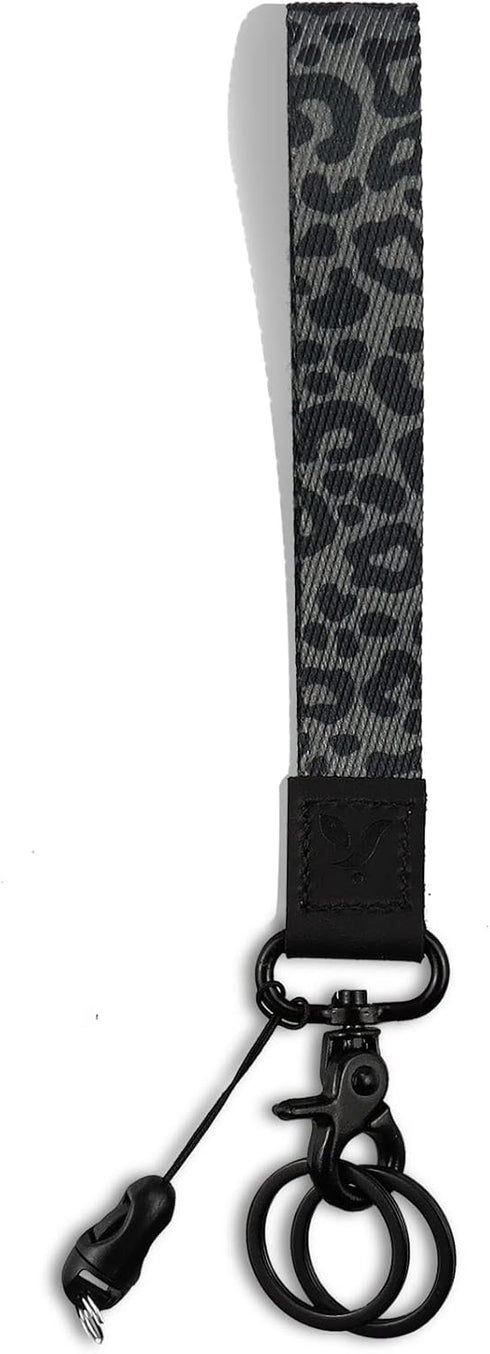 Yiflin Cute Wrist Lanyard for Keys, Keychain, Wallet, ID Holder, Cell Phone, Black Leopard