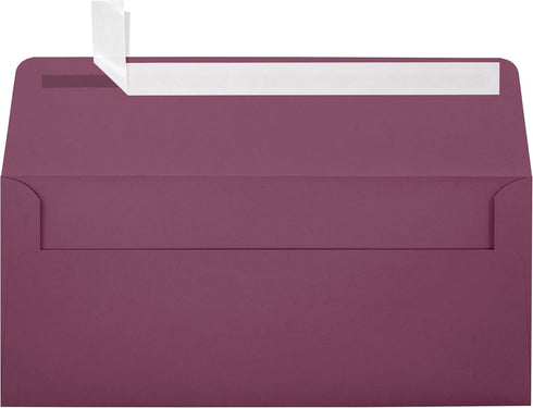 LUXPaper #10 Business Envelopes | Vintage Plum | Peel & Press | 4 1/8" x 9 1/2" | 80lb. Text | 50 Qty