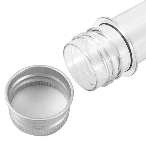 50 PCS Clear Plastic Test Tubes, 40ml with Screw Caps for Science Party, Gumball Candy, Bath Salts, 0.98 x 5.5 inch