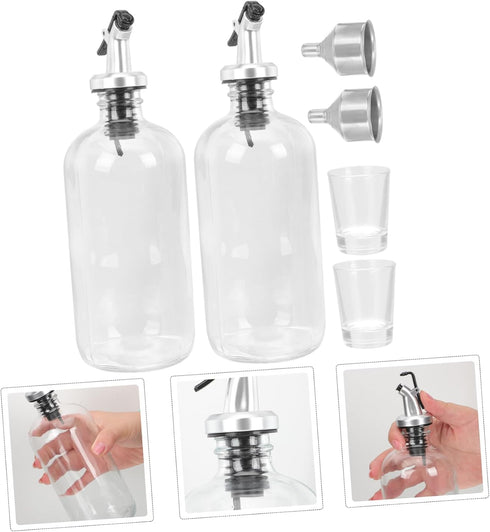 Elegant Glass Mouthwash Dispenser Kit for Kids and Adults - Cup and Toothbrush Holder