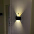 ASLIDECOR Solar Fence Lights Up and Down, 2 Pack Small Waterproof Solar Step Light for Outdoor