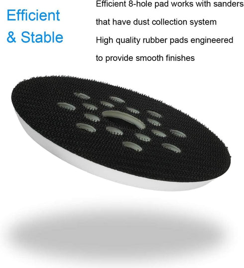 5 Inch 8 Hole Hook-&-Loop Sander Backing Pad Replacement for Bosch RS035, Fits ROS10 and ROS20VS - 1 Pack