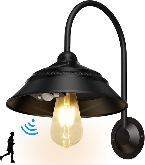 Solar Barn Light, Solar Wall Sconce Light Outdoor with 3 Lighting Modes