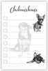 Chihuahua Sticky Notepad To Do List, Dog Lover Gifts for Women, Office School Supply Sticky Notes - 4"x6"