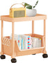 Generic Rolling Book Cart | Multi-Layer Cosmetics Storage Cart - Deskside Rolling Storage Rack - for Home Bathroom