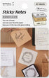 DESIGNPHIL 19087006 Midori Sticky Notes, Natural Texture Sticky Paper