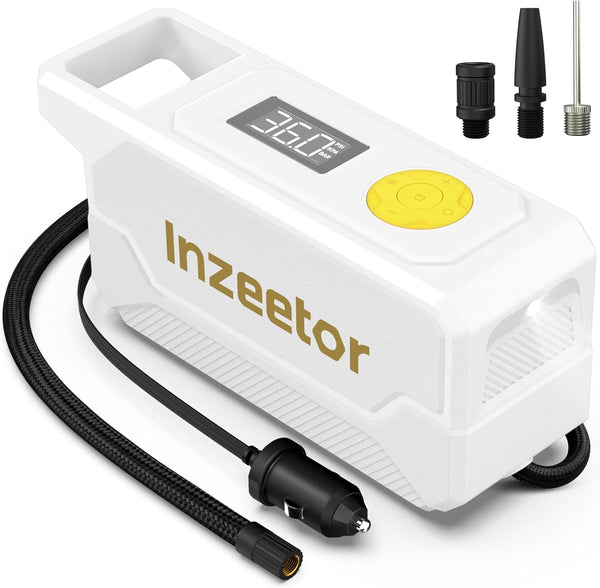 inzeetor 150 PSI Tire Inflator Portable Air Compressor, 12V DC Auto Shutoff Air