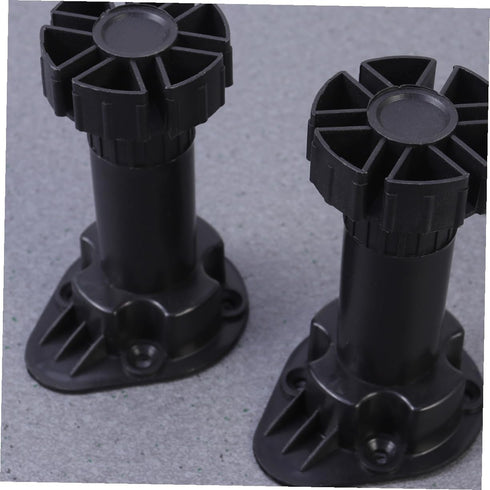 8pcs Holibanna Thickened Adjustable Plastic Furniture Legs for Sofa Cabinet Table Feet Support Black Height Non-Rust