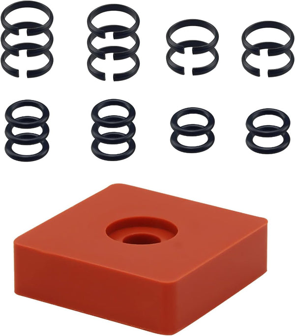 (10 Sets) 1/2" Impact Wrench Retaining Rings with O-Ring, Compatible with Electric/Pneumatic Wrench