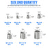 Glarks 84Pcs Stainless Steel Wire Thread Inserts - Thread Repair Sleeve Kit, Metric Assortment