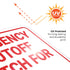 10x7 Inches, 4 Emergency Shutoff Switch for Spa Sign, Mil Vinyl Decal Stickers Weather Resistant, Made in USA