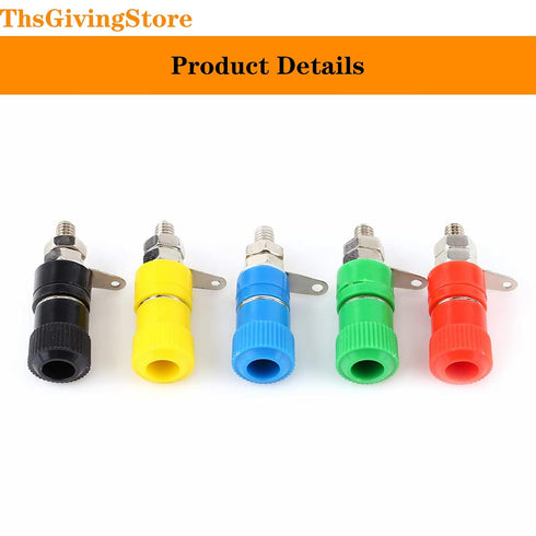 20 PCS Binding Posts Terminal, Female Socket Jack for 4mm Banana Plug Connector, Electronic Test Equipment (5 Color)