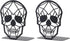 Moocci Black Skull Design Bookend Metal Book Ends, Heavy Duty Bookends for Shelves