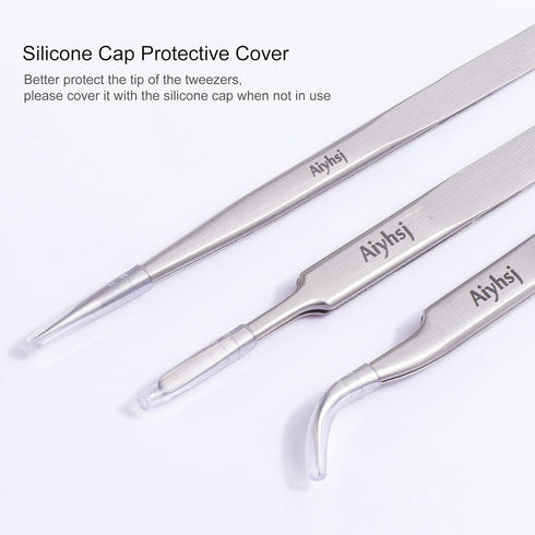 Aiyhsj 3PCS Set, Precision Tweezers Upgraded High-end Stainless Steel of Tweezer for Craft, Electronics, Soldering