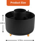 Desk Pencil Pen Holder, 5 Slots 360° Rotating Organizer for Office, School, Home, Art Supplies, Black