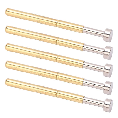 100pcs Pogo Pin Flat Head, PCB Testing Spring Test Probe Brass Material 2.36mm Tube Diameter for PCB Testing