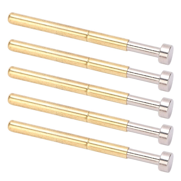 100pcs Pogo Pin Flat Head, PCB Testing Spring Test Probe Brass Material 2.36mm Tube Diameter for PCB Testing