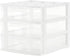 Gracious Living 3 Drawer Desktop Organizer, Craft Storage with Organization Lid for Office Supplies, White/Clear
