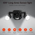 450 3-Head 2500 IP65 OREiN Outdoor Motion Sensor Security Light, Adjustable Floodlight, Lumens Bright Hardwired Dusk