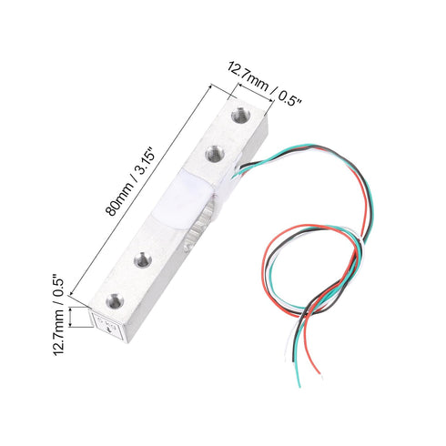 MECCANIXITY Digital Load Cell Weight Sensor 5KG + HX711 Module, 24 Bit Precision A/D for DIY Kitchen Scale Kit