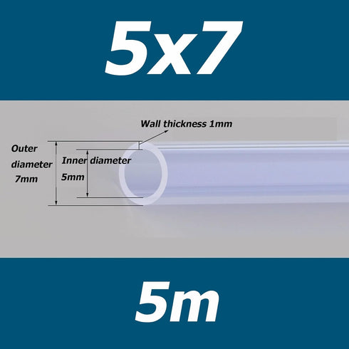 WOFICRET Pipe,Clear,5 10mm/1m Silicone Tubing, Home Brewing And Winemaking Silicone Tubing, High Temp Food Grade Tube