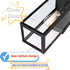 17.75in 1 Pack WISBEAM Large Size Dusk to Dawn Wall Sconce for House, Black Outdoor Wall Lantern, Modern Porch Lights