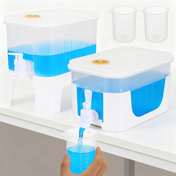 Wenceda 2 Pcs Laundry Detergent Dispenser, 1.32 Gallon Liquid Soap Dispenser with Faucet,