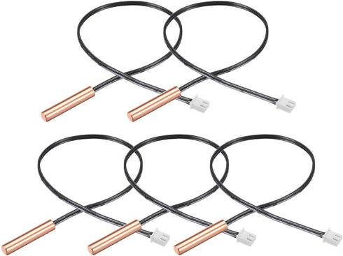 uxcell 5 Pcs 5K NTC Thermistor Probe, 15.7 Inch Copper Temperature Sensor for Air Conditioner