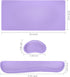 MOSISO Keyboard Mouse Pad Set, Large Gaming Mouse Pad & Wrist Rest Support, Ergonomic Non-Slip Cushion, Purple