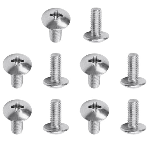 MroMax M4 x 10mm Machine Screws, Phillips Cross Round Head Screw, 304 Stainless Steel Fasteners, 10pcs